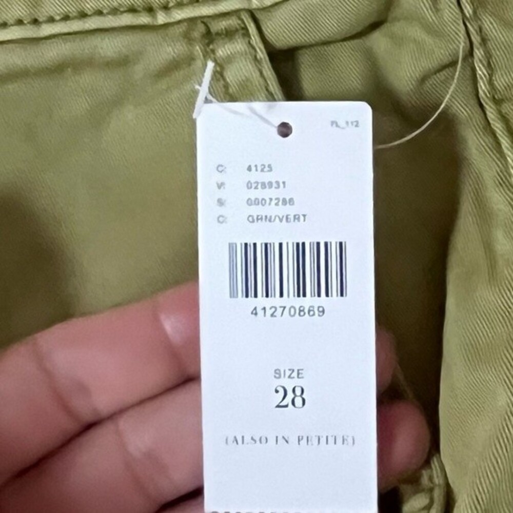 Anthropologie Chino by Anthropologie Relaxed Chino Shorts in Green 28 NWT - Picture 15 of 15